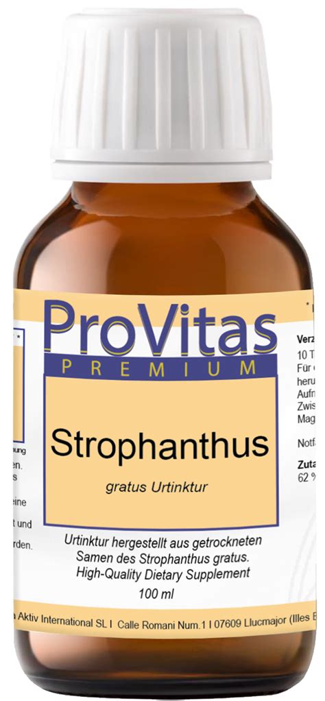 Strophanthin Urtinktur und Samen .